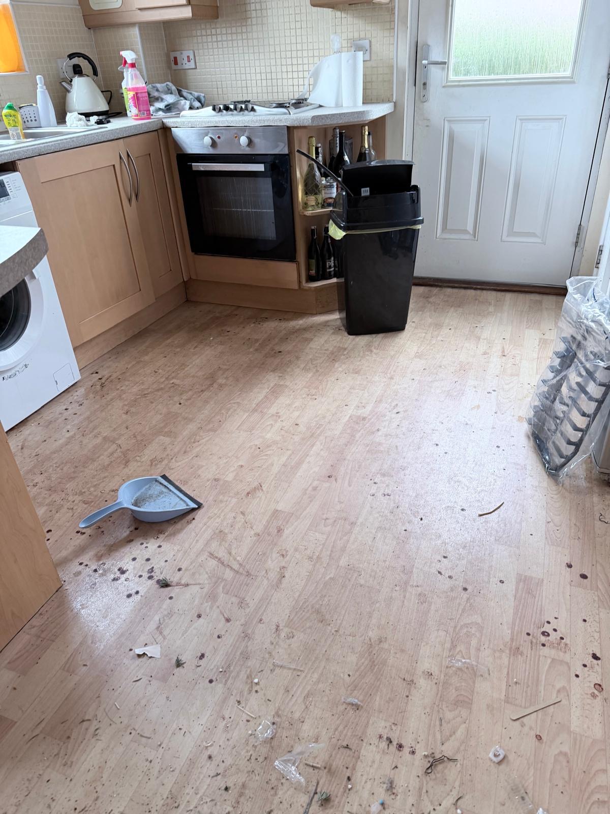 kitchen before machine